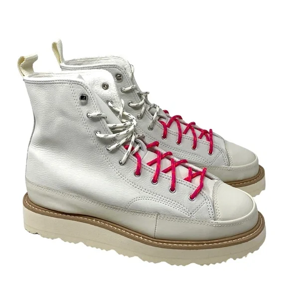 Converse Chuck Taylor Crafted Boot High Top Leather Ivory Men Sneakers 173212C - Picture 2 of 10